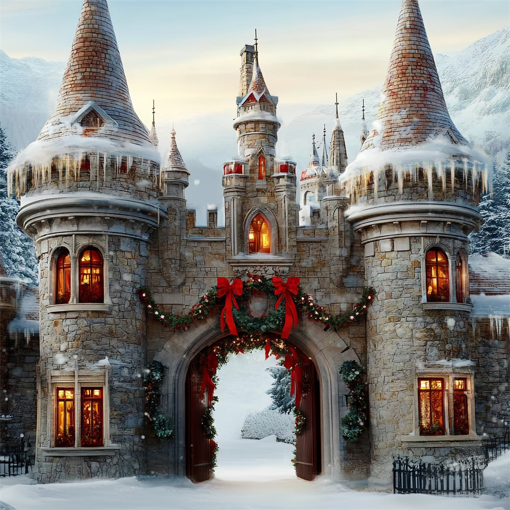 Christmas Backdrops Sale Festive Castle Archway Backdrop BRP57-118
