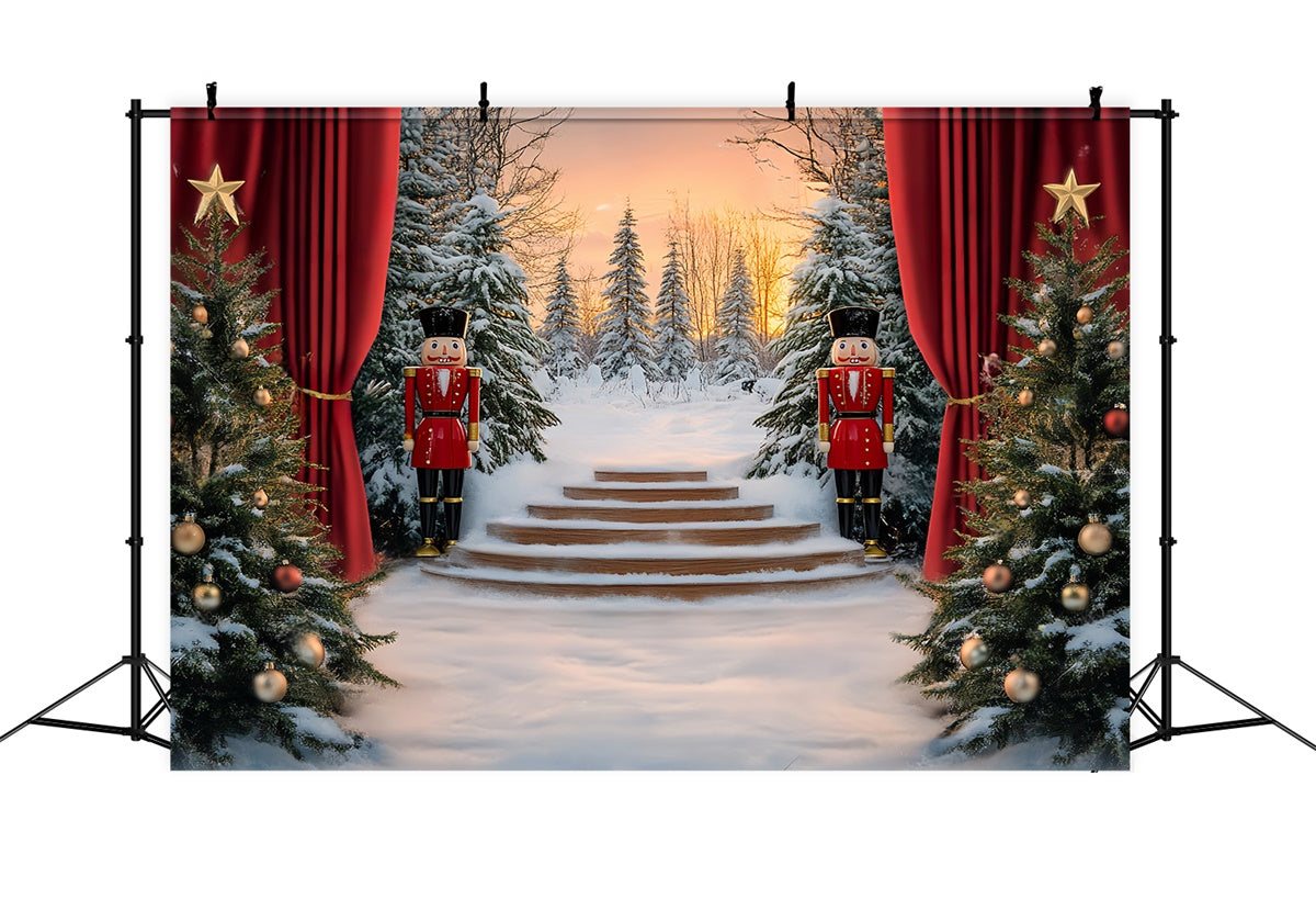 Christmas Backdrop Ideas Nutcracker Winter Stage Backdrop BRP57-149