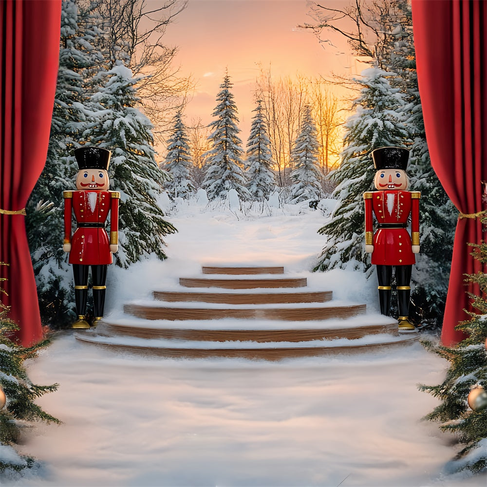 Christmas Backdrop Ideas Nutcracker Winter Stage Backdrop BRP57-149