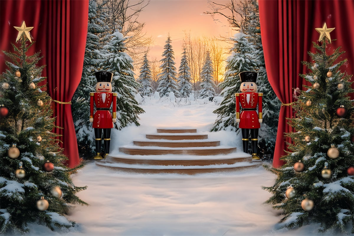 Christmas Backdrop Ideas Nutcracker Winter Stage Backdrop BRP57-149