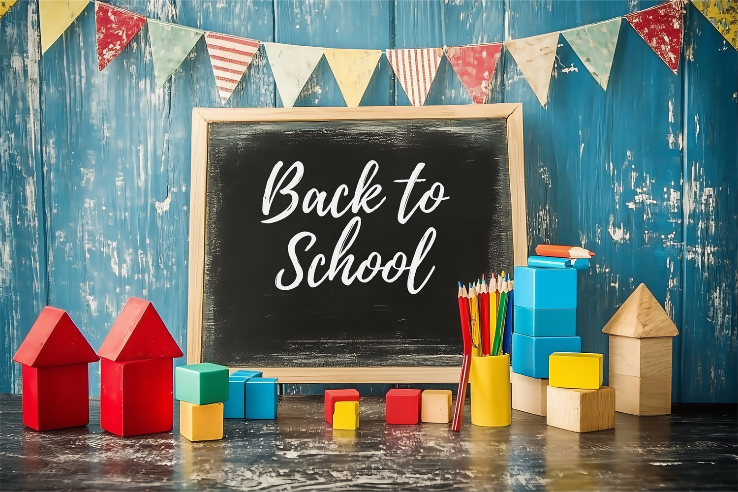Back To School Photo Backdrop Play Learn Welcome Backdrop BRP57-15
