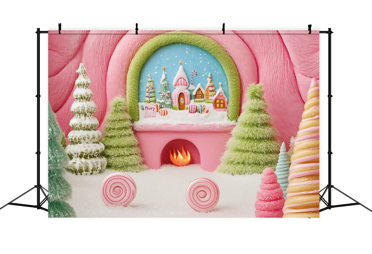 Christmas Photography Backdrops Enchanted Treat Lane Backdrop BRP57-153
