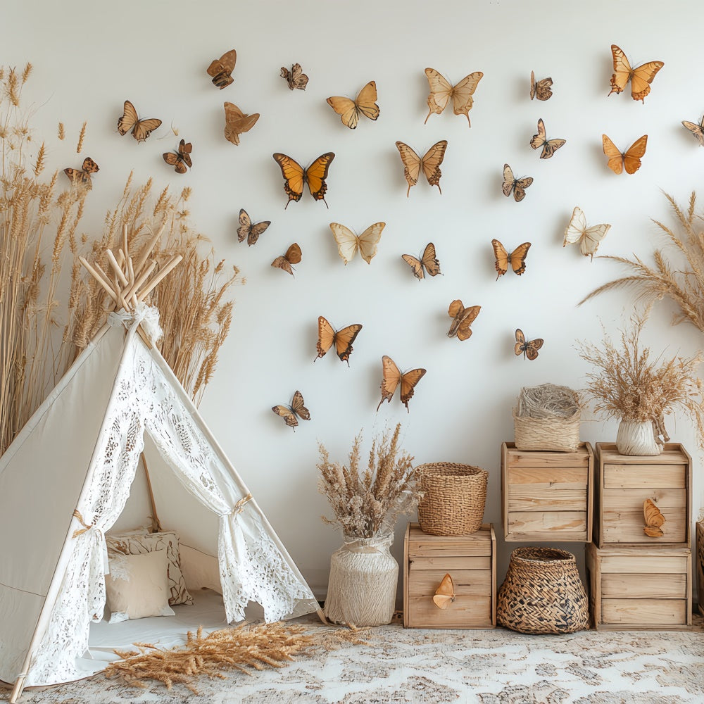 Bohemian Backdrops Butterfly Tent Fall Photo Backdrop BRP57-190