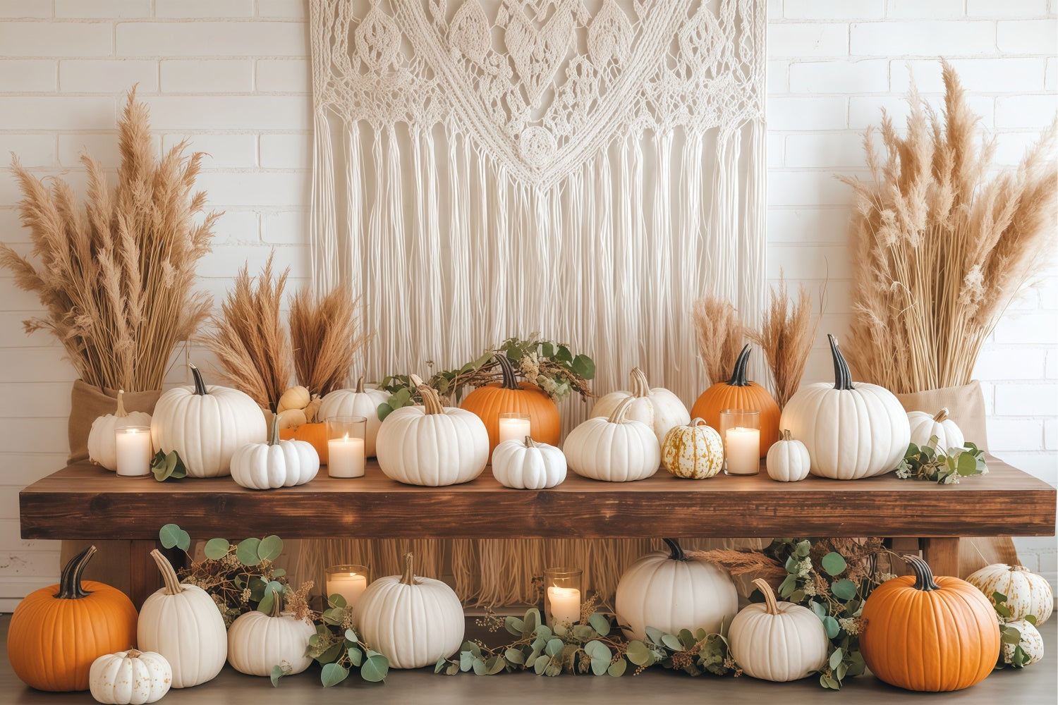 Bohemian Backdrop Macrame Harvest Display Fall Backdrop BRP57-197