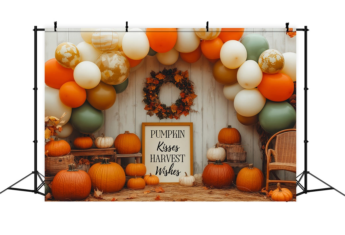 Autumn Backdrops Harvest Wishes Balloon Arch Backdrop BRP57-204