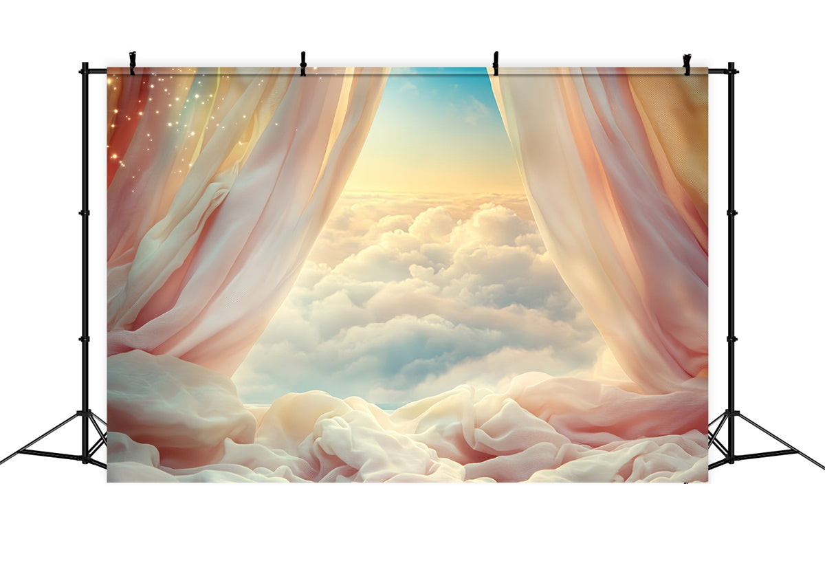 Cloudy Sky Backdrop Blush Horizon Curtain Backdrop BRP57-205