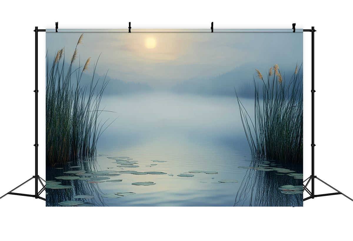 Sky Photo Backdrop Misty Reeds Lakeview Backdrop BRP57-206