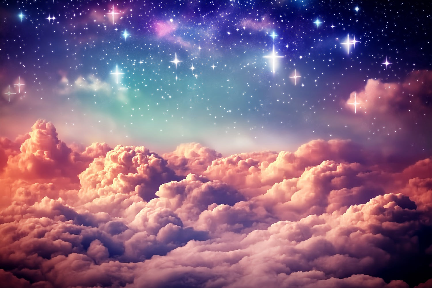 Starry Sky Backdrop Twilight Starburst Cloud Backdrop BRP57-207