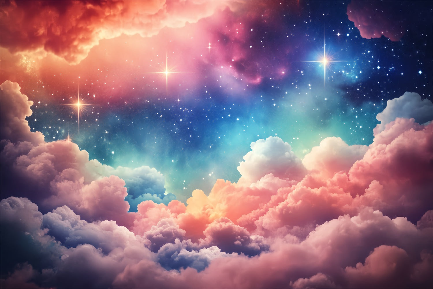 Cloud Photo Backdrop Cosmic Candy Sky Backdrop BRP57-208