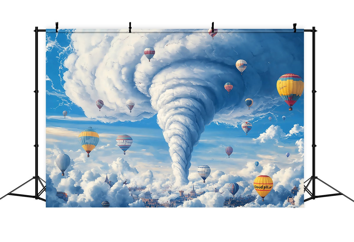 Cloudy Sky Backdrop Balloon Whirlwind Fantasy Backdrop BRP57-209