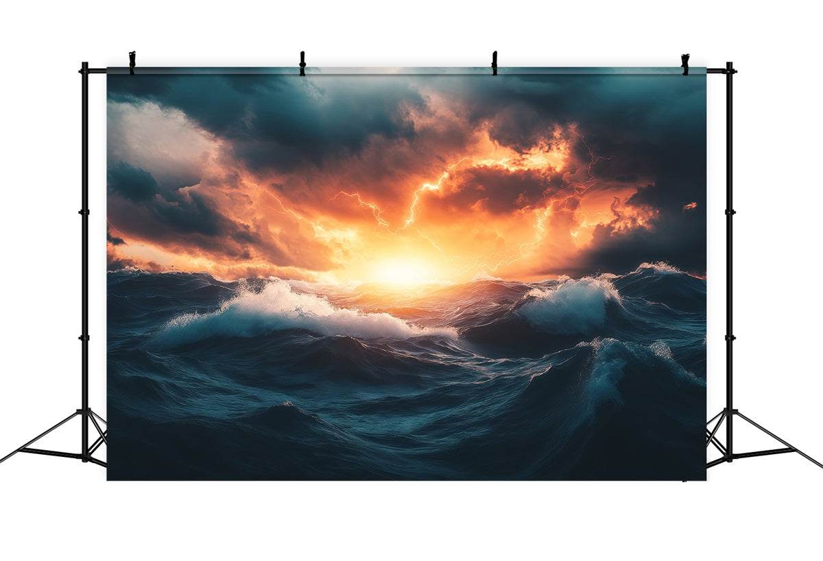 Sky Photo Backdrop Stormfire Ocean Horizon Backdrop BRP57-228