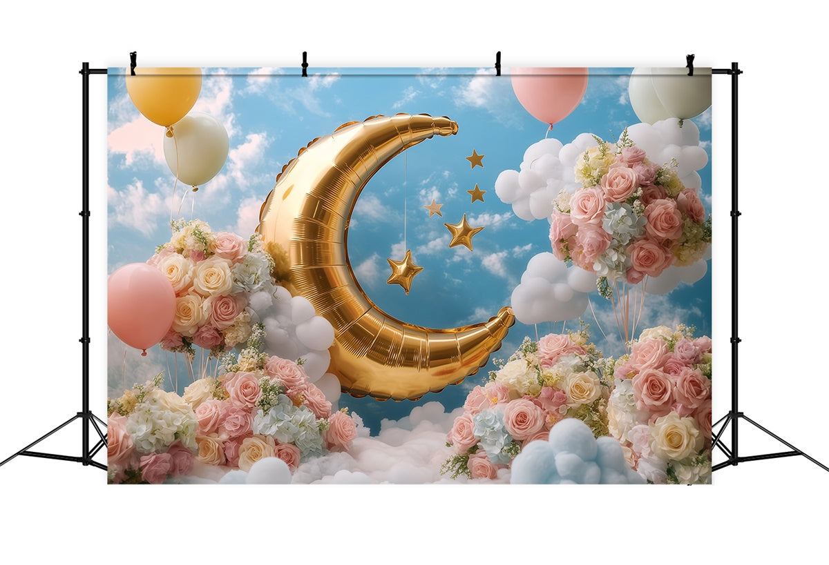 Sky Backdrops Crescent Dream Balloon Backdrop BRP57-229