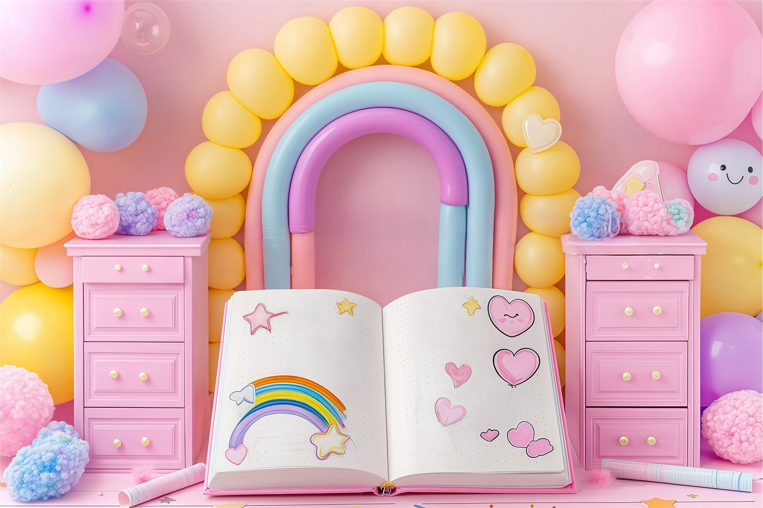 Newborn Backdrop Dreams Journal Balloon Backdrop BRP57-240