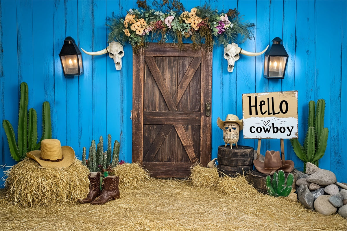 Children Backdrops Barn Gate Wild West Backdrop BRP57-253