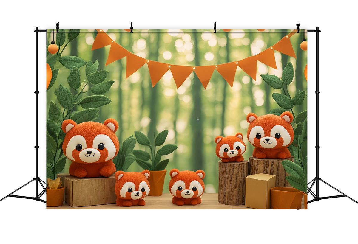 Newborn Backdrop Woodland Baby Panda Cute Backdrop BRP57-255