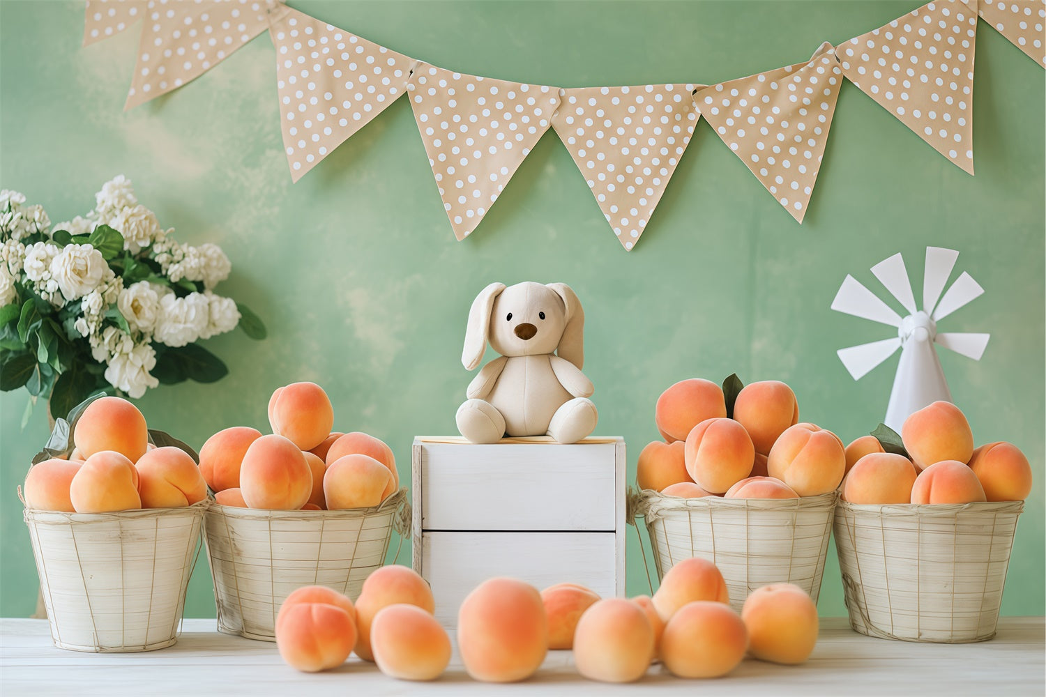 Cute Backdrop Fresh Fruit Plush Toy Children Backdrops BRP57-257