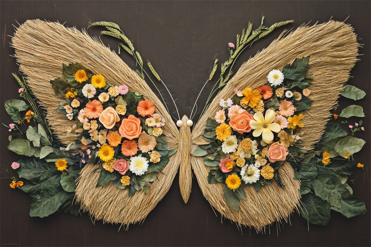 Newborn Backdrop Floral Butterfly Meadow Backdrop BRP57-259