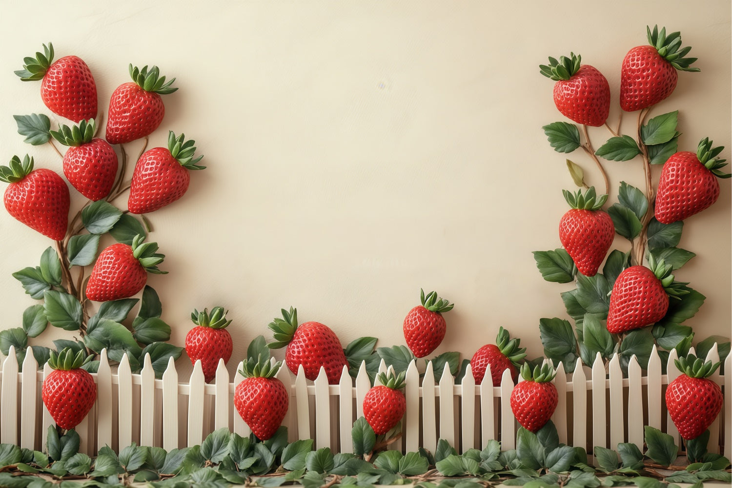 Kids Photo Backdrop Strawberry Field Fence Backdrop BRP57-260