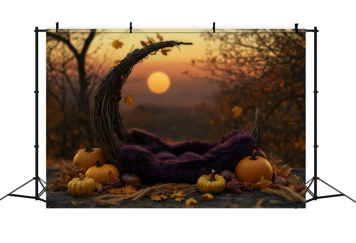Kids Backdrop Sunset Harvest Crescent Backdrop BRP57-265
