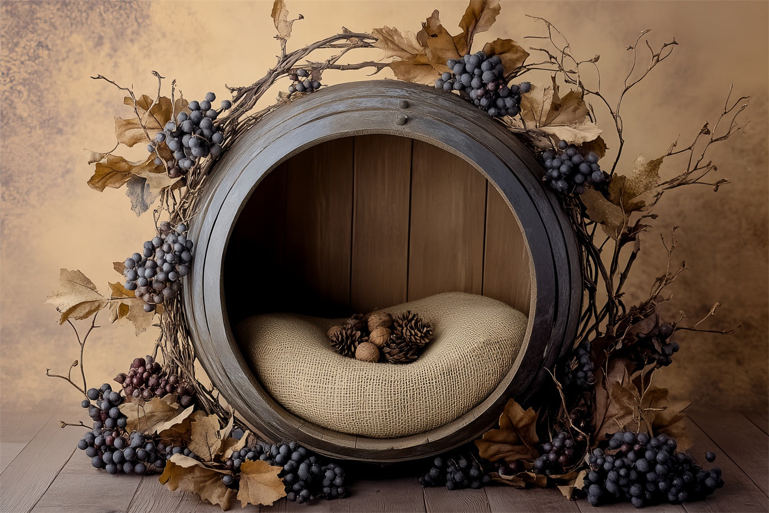 Newborn Photo Backdrop Vineyard Baby Cradle Backdrop BRP57-267