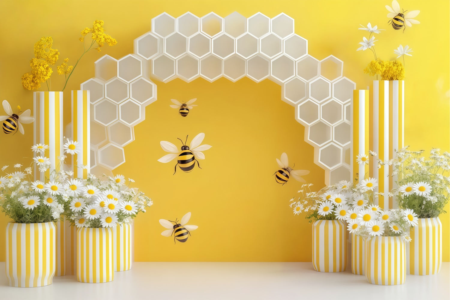Newborn Backdrop Honeybee Garden Hive Cute Backdrop BRP57-278