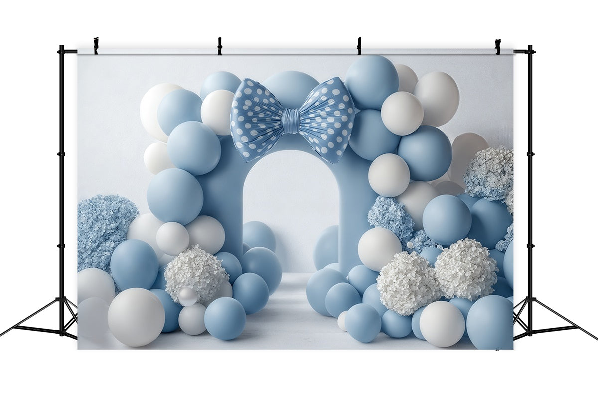 Newborn Photo Backdrop Soft Blue Welcome Backdrop BRP57-280