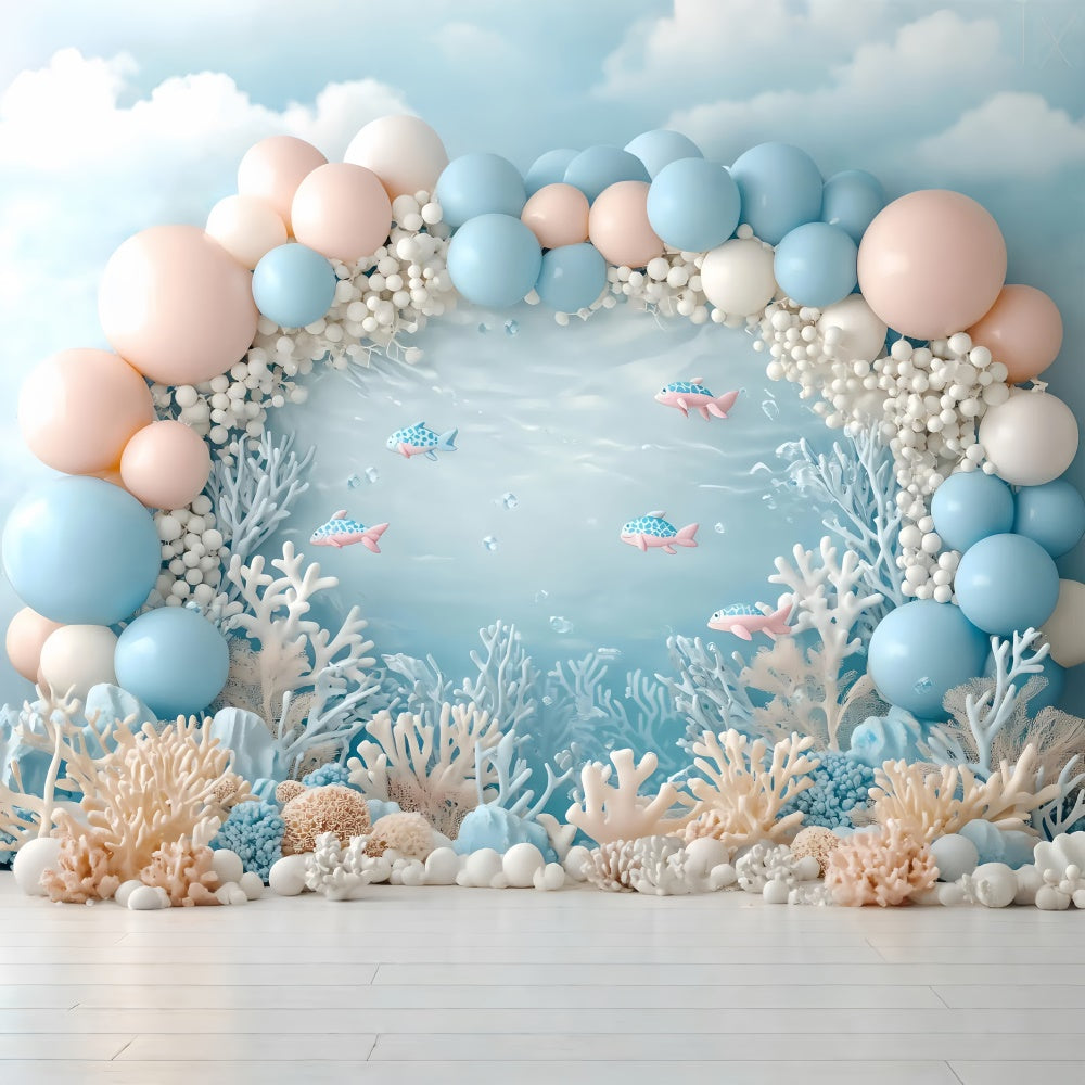 Newborn Photo Backdrop Pastel Sea Adventure Backdrop BRP57-282