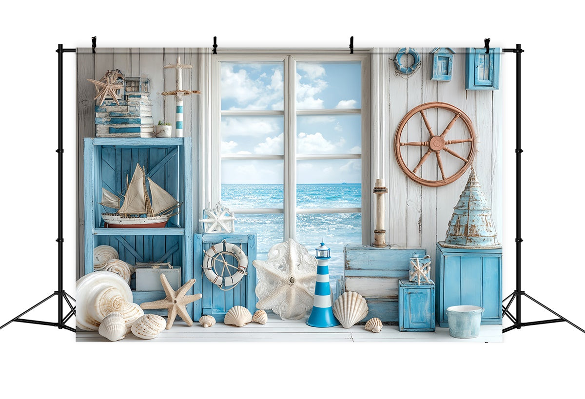 Childrens Backdrops Ocean Window Delight Backdrop BRP57-284