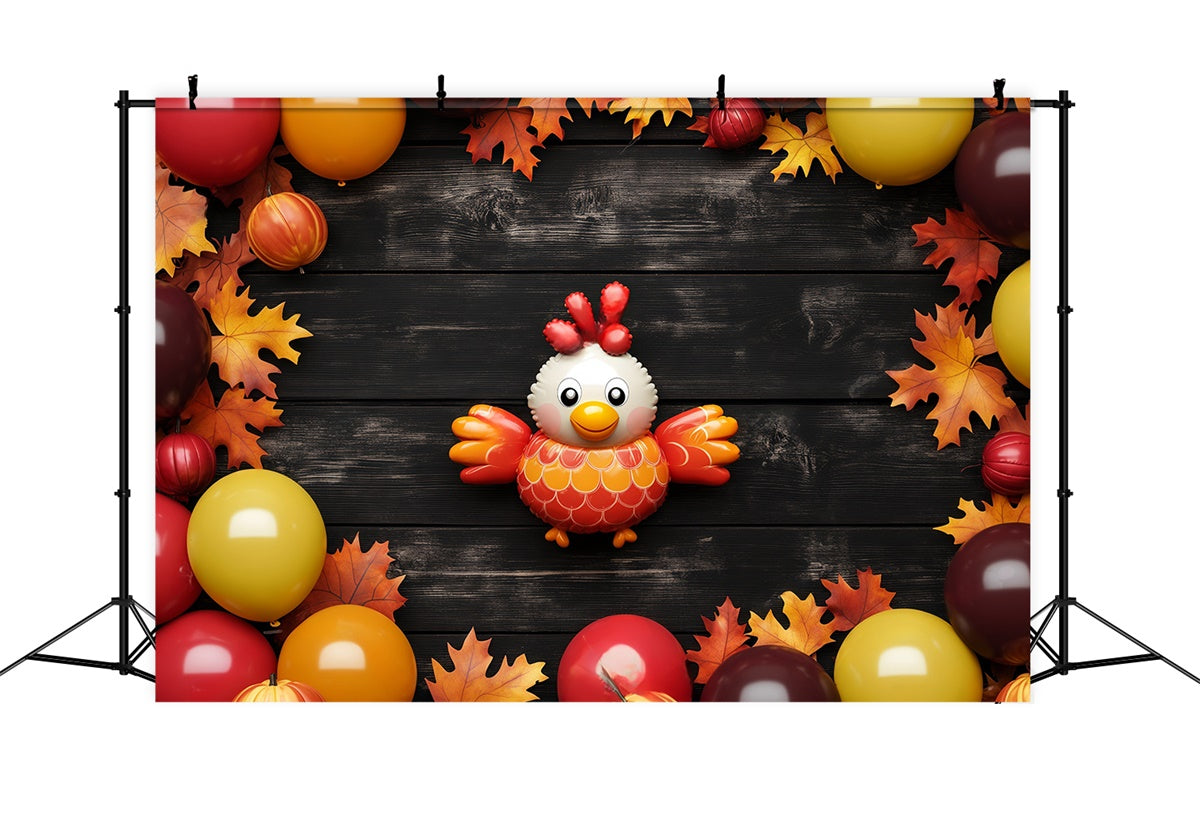 Cute Backdrop Balloons Leaves Celebration Kids Backdrop BRP57-285