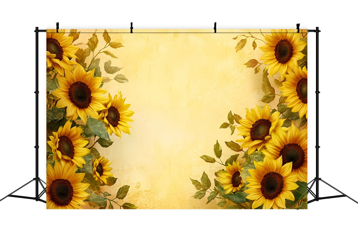 Kids Backdrops Gentle Sunflower Border Backdrop BRP57-287