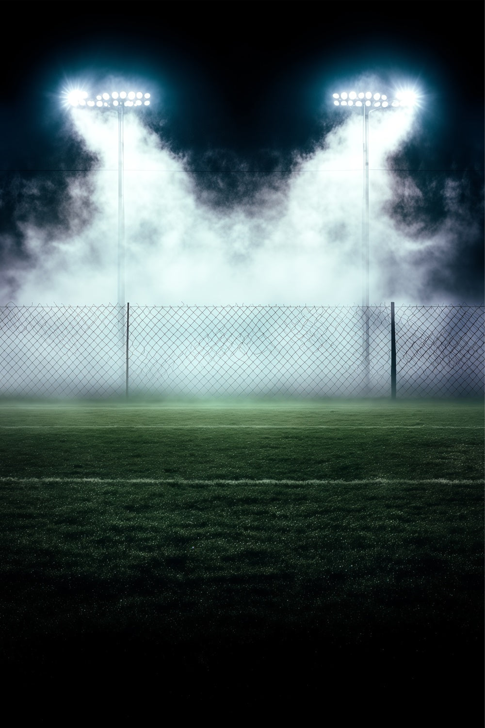 Sports Photo Backdrop Foggy Game Lights Backdrop BRP57-292