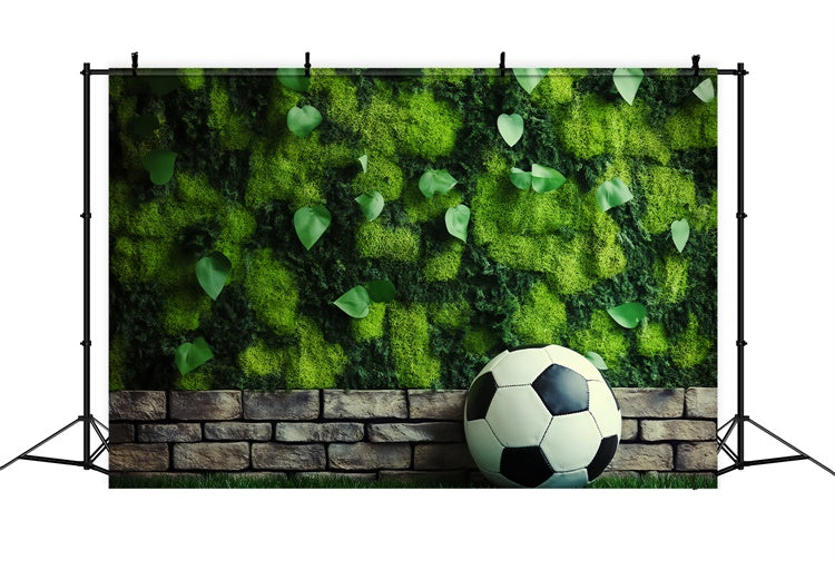 Football Photo Backdrop Moss Wall Soccer Backdrop BRP57-296