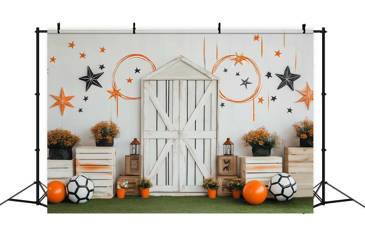 Sports Photo Backdrop Soccer Party Barn Backdrop BRP57-298