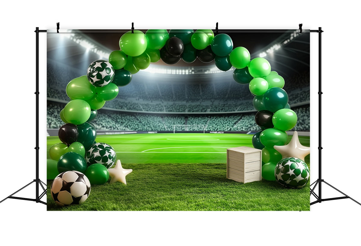 Soccer Field Backdrop Matchday Balloon Arch Backdrop BRP57-300