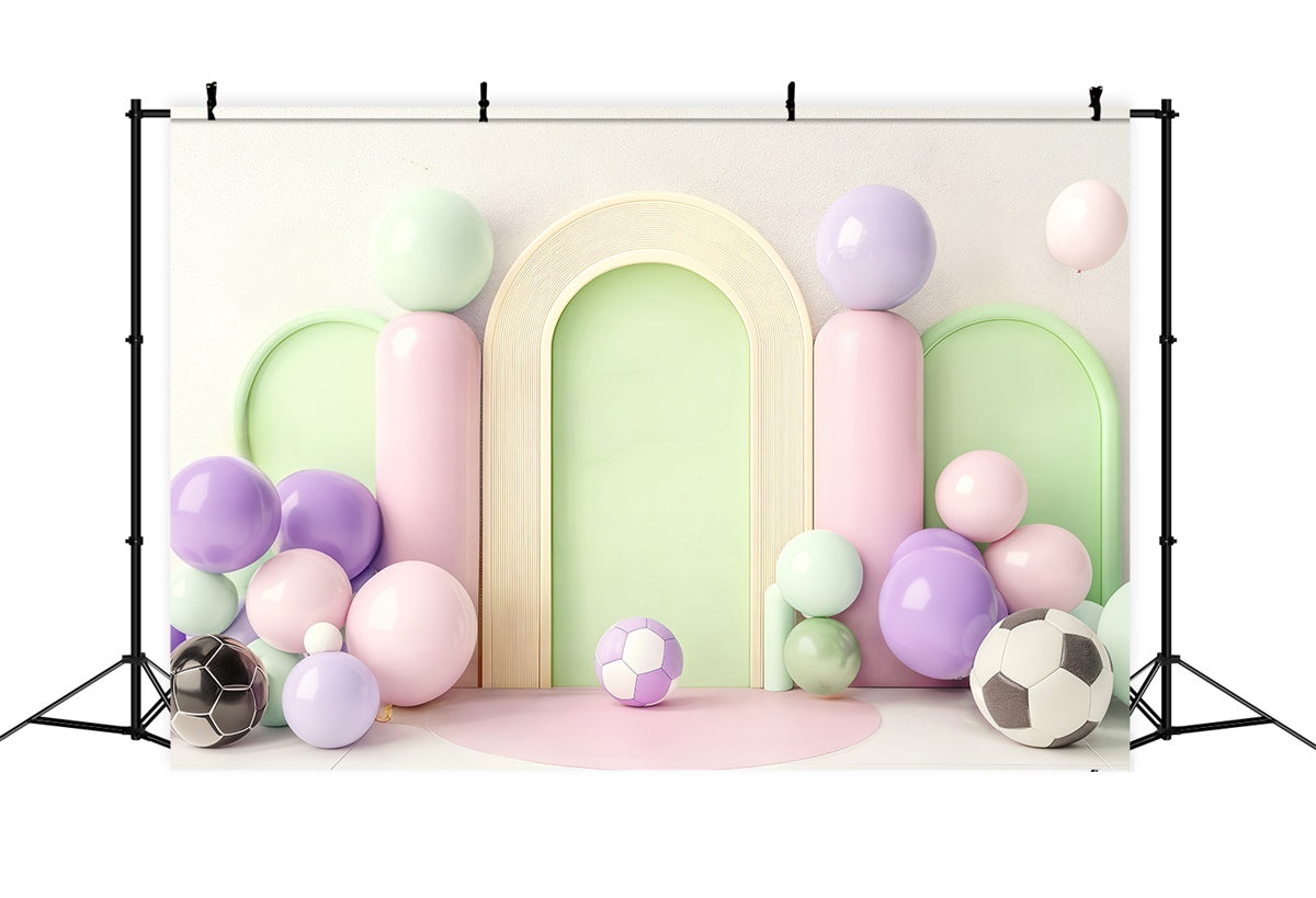 Sports Photo Backdrop Balloon Football Bash Backdrop BRP57-304