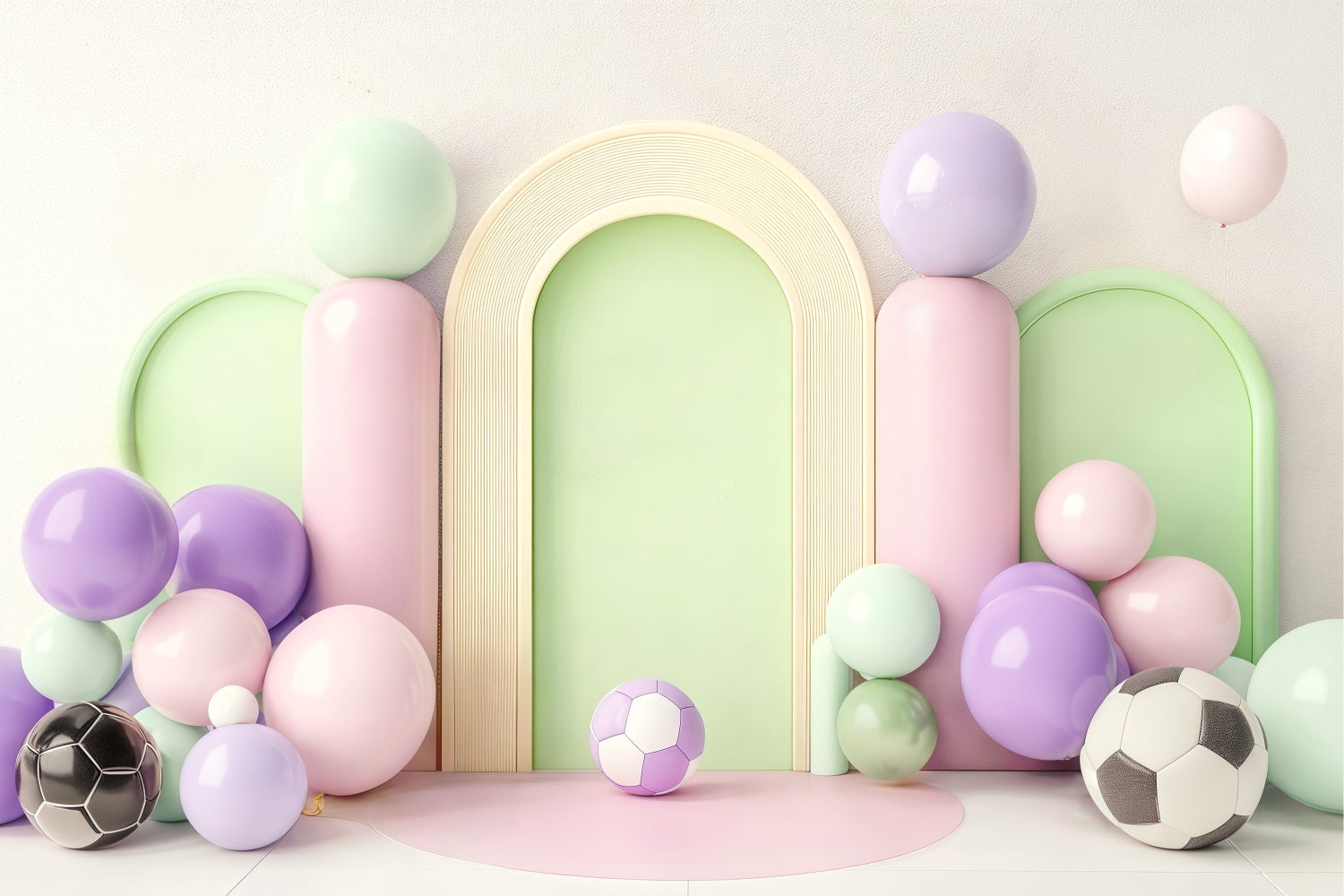 Sports Photo Backdrop Balloon Football Bash Backdrop BRP57-304