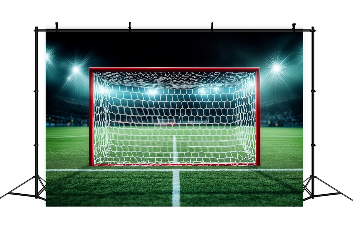 Football Field Backdrop Midnight Goal Shot Backdrop BRP57-305