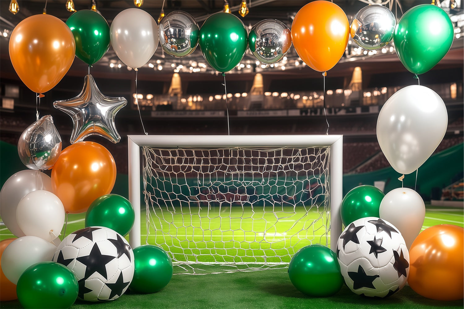 Sports Theme Backdrop Sparkle Stadium Party Backdrop BRP57-307
