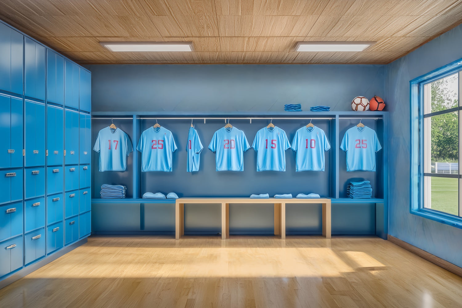 Sports Theme Backdrop Player Dressing Room Backdrop BRP57-312