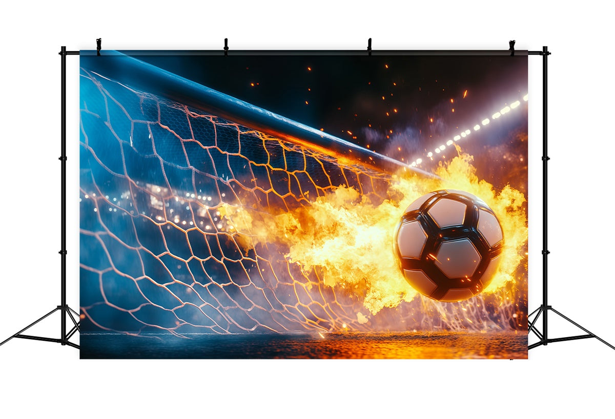 Soccer Photo Backdrop Blazing Goal Impact Backdrop BRP57-316