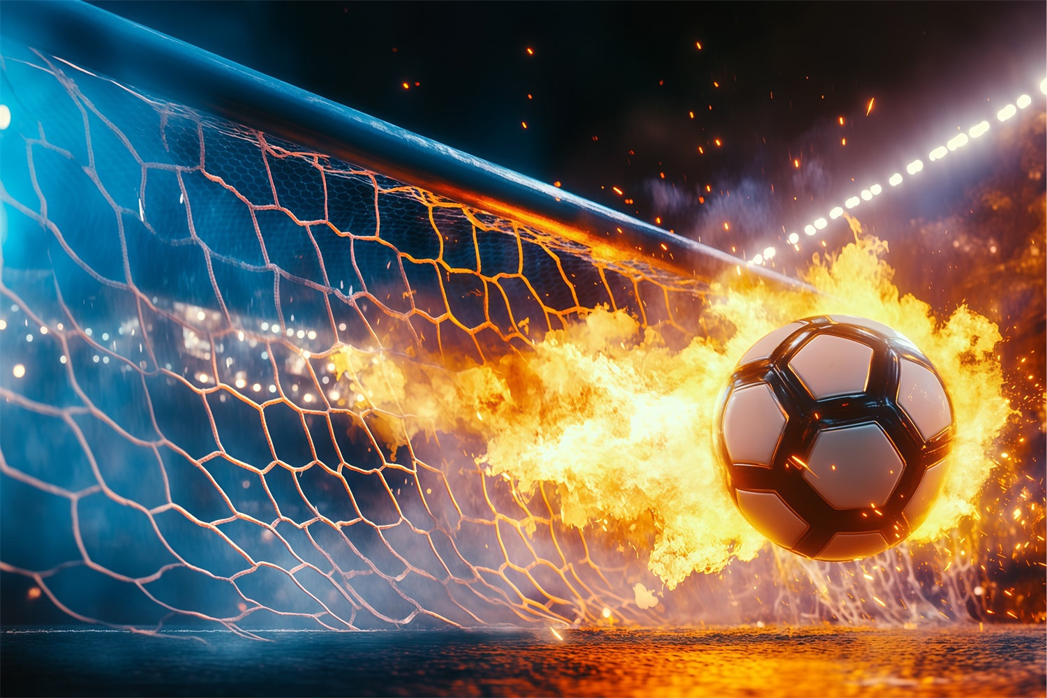 Soccer Photo Backdrop Blazing Goal Impact Backdrop BRP57-316