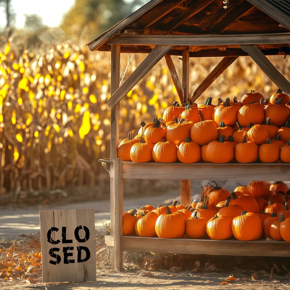 Backdrop For Thanksgiving Cornfield Pumpkin Booth Backdrop BRP57-329
