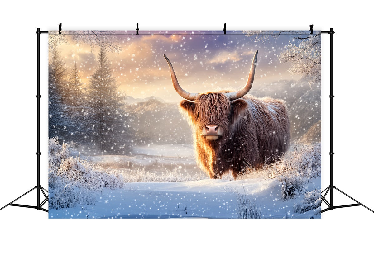 Snowy Backdrop Highland Guardian Snowfield Backdrop BRP57-351