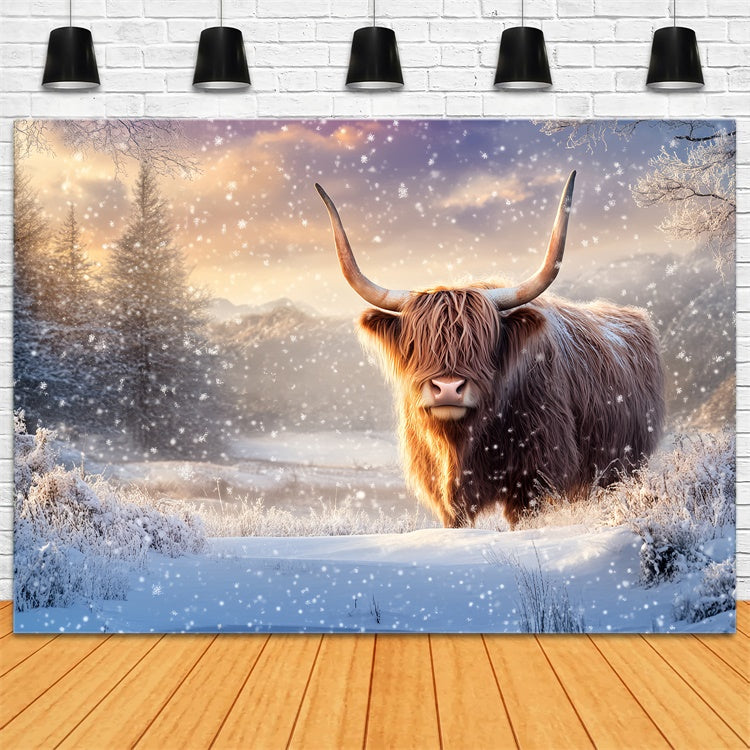 Snowy Backdrop Highland Guardian Snowfield Backdrop BRP57-351