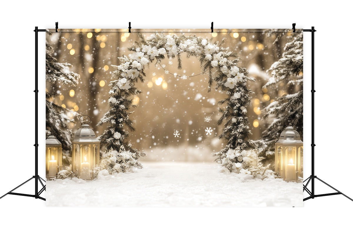 Winter Backdrop Photography Rustic Romance Snow Backdrop BRP57-354