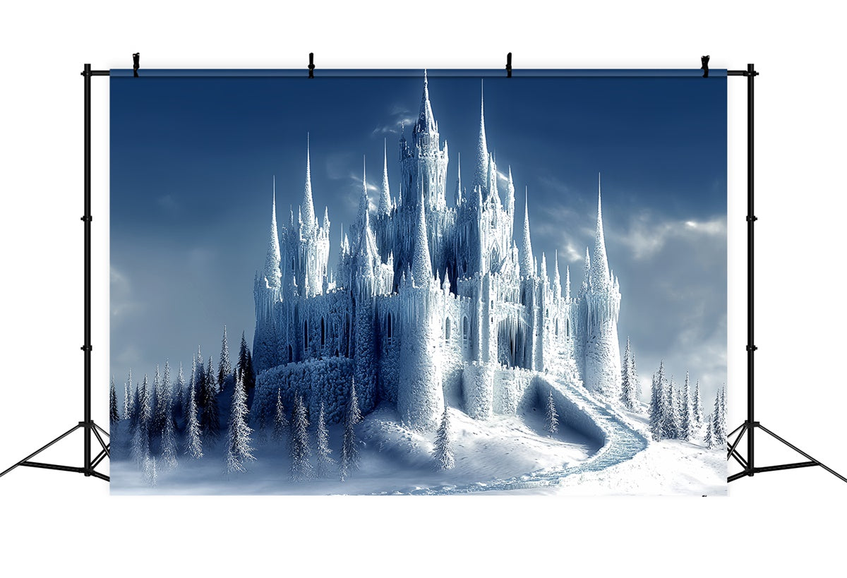 Winter Castle Backdrop Frozen Majesty Castle Backdrop BRP57-355