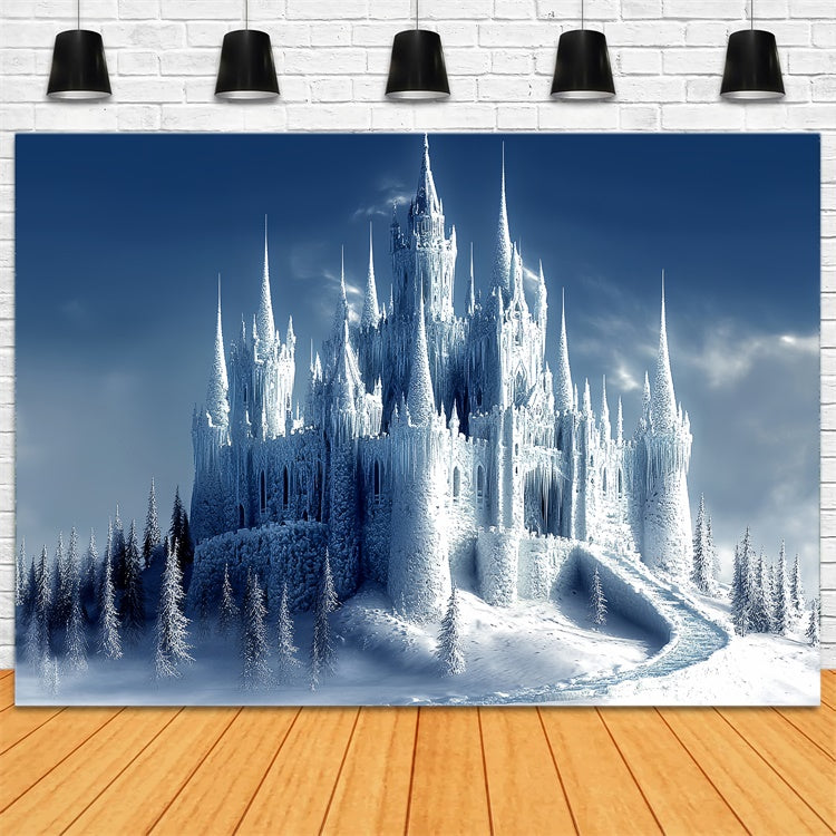 Winter Castle Backdrop Frozen Majesty Castle Backdrop BRP57-355