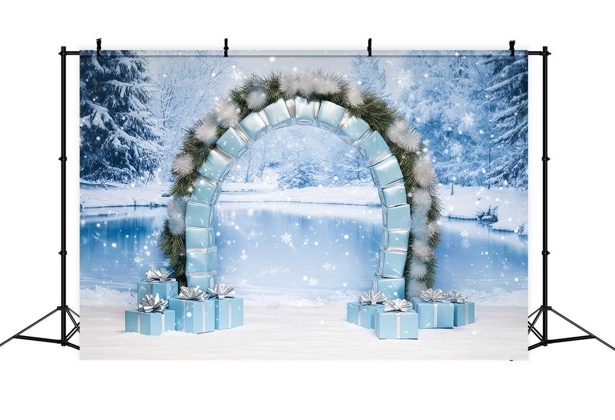 Winter Wonderland Backdrop Frosty Gift Arch Backdrop BRP57-359