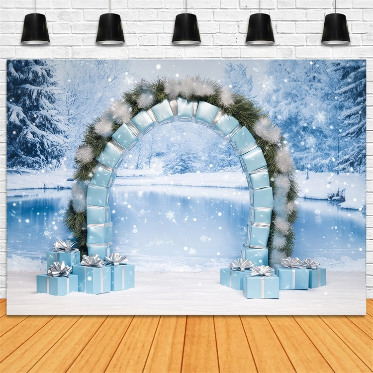 Winter Wonderland Backdrop Frosty Gift Arch Backdrop BRP57-359