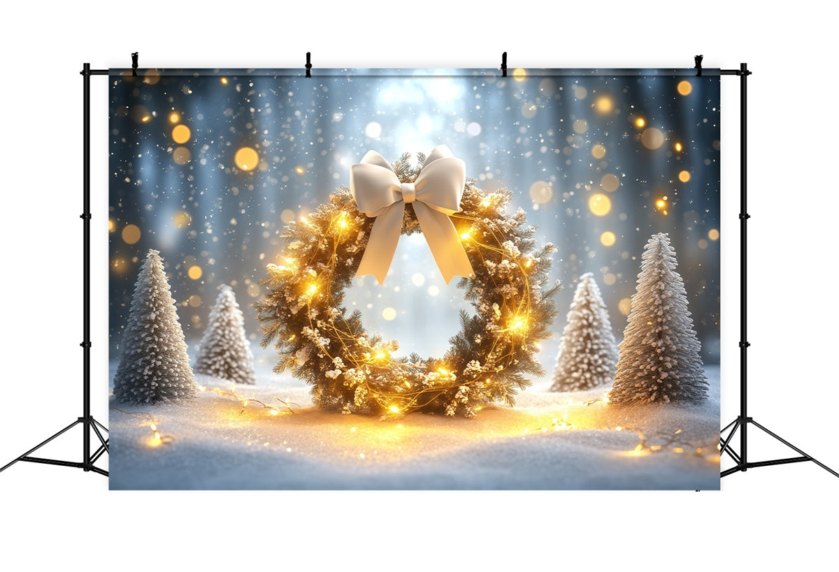 Winter Wonderland Photo Backdrop Snow Garland Backdrop BRP57-361